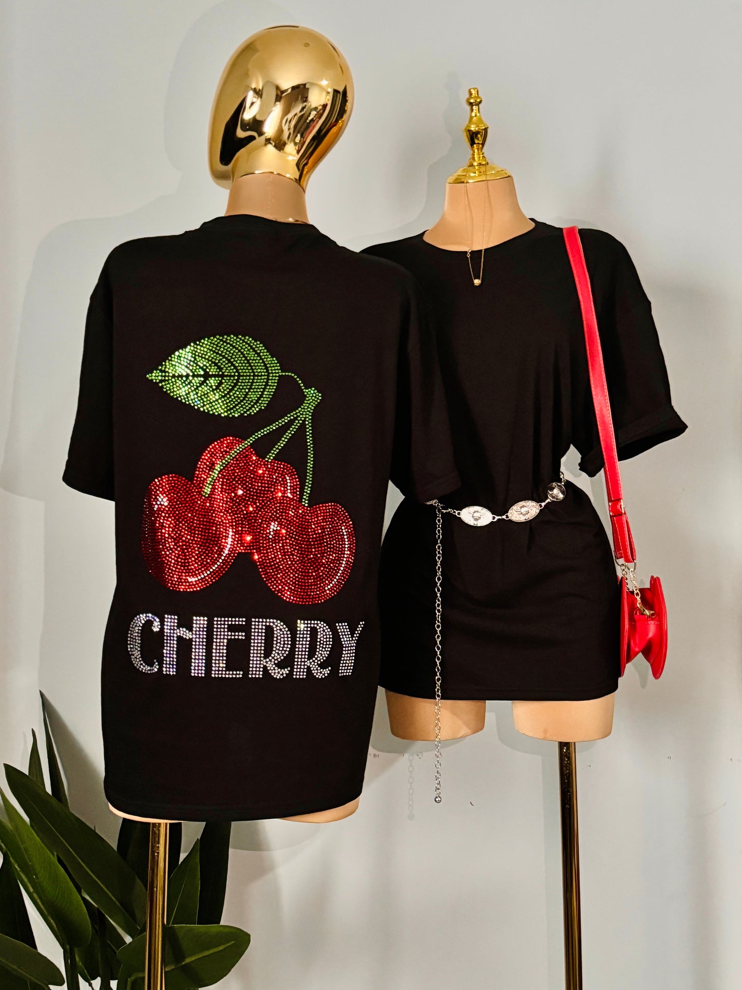 Playera Overshine Cherry